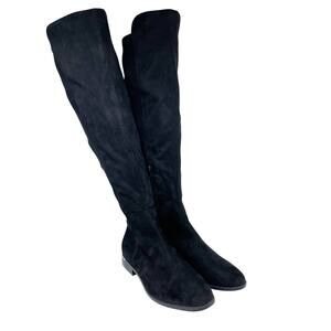 Nine West Women's Over The Knee Boots Black Faux Suede Size 12M